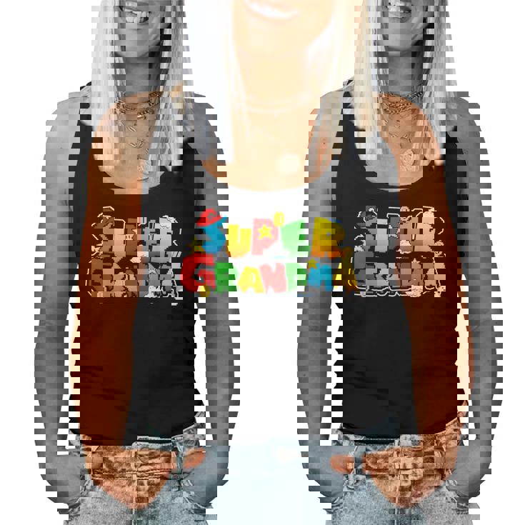 Gamer Super Grandma Family Matching Game Super Grandma Women Tank Top