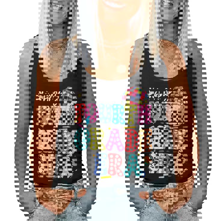 Groovy In My Fourth Grade Era First Day 4Th Grade Kid Teache Women Tank Top