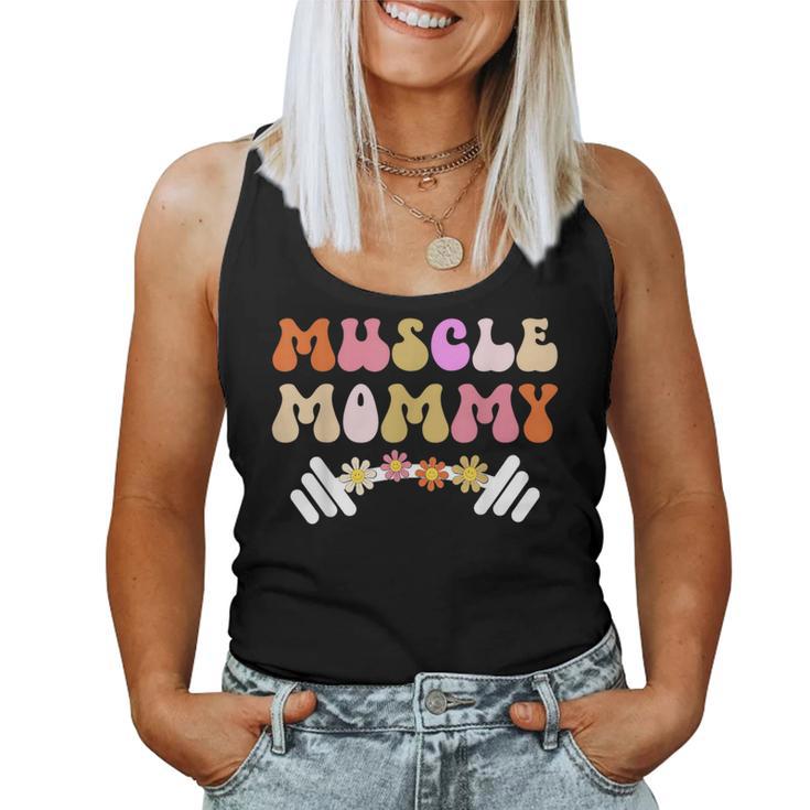 Groovy Muscle Mommy Funda Para Bomba De Gimnasio Levantamiento De Pesas Camiseta sin mangas para mujer