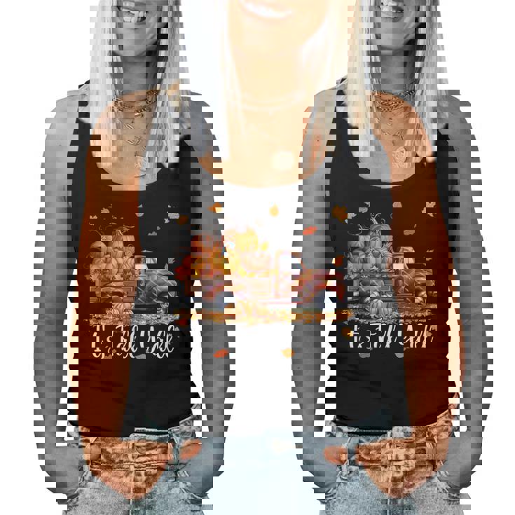 It's Fall Y'all Pumpkin Truck Autumn Tree Hello Fall Women Tank Top