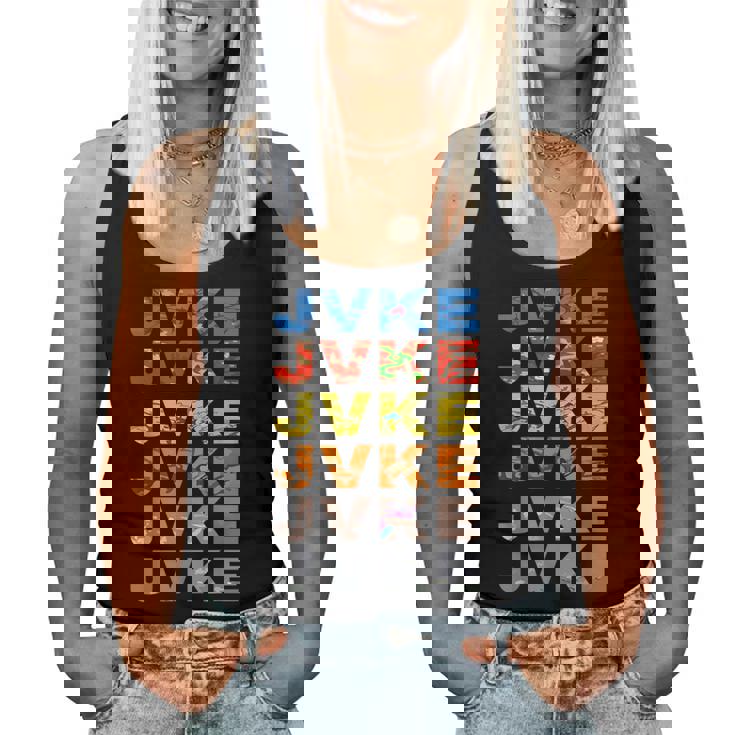 Jvke Colorful With Butterfly And Snake Vintage Retro Women Tank Top