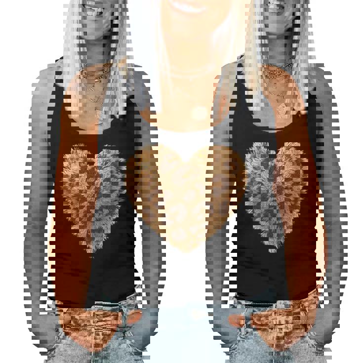 Leopard Heart Girl Cute Graphic Leopard Heart Canotta da donna