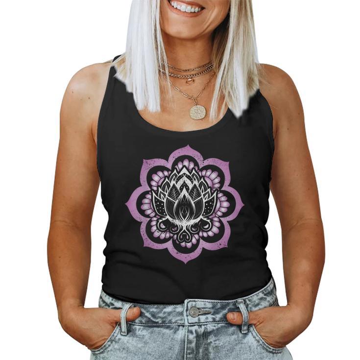 Mandala Spirituelles Yoga Lotus Blume Yogi Lotusblume Tank Top Frauen