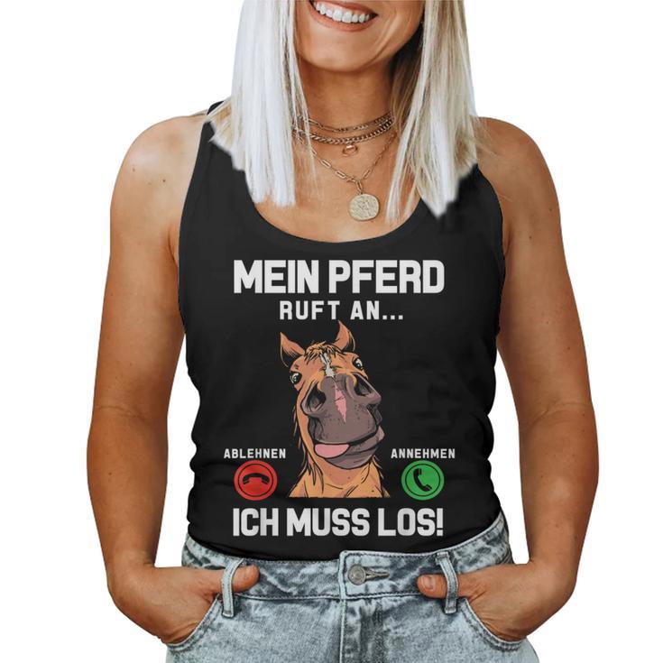 Mein Pferd Ruft An Reiterin Reiter Stall Girls' Tank Top Frauen