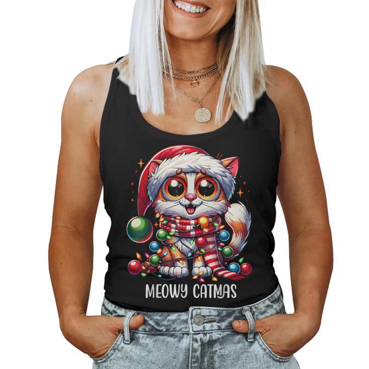 Meowy Catmas Cat Kitten Christmas Outfit Women's Christmas Tank Top Frauen