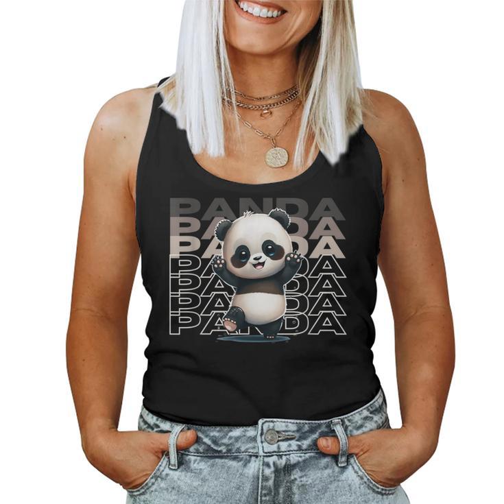 Panda Motif Ultra Realistic Panda Tank Top Frauen