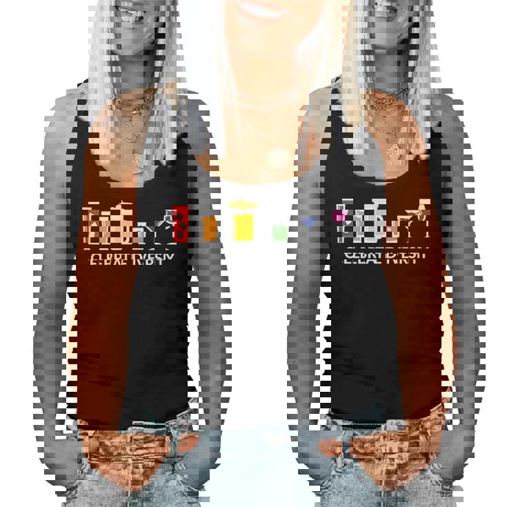 Rainbow Lgbt Drinking Celebrate Diversity Beer Women Tank Top