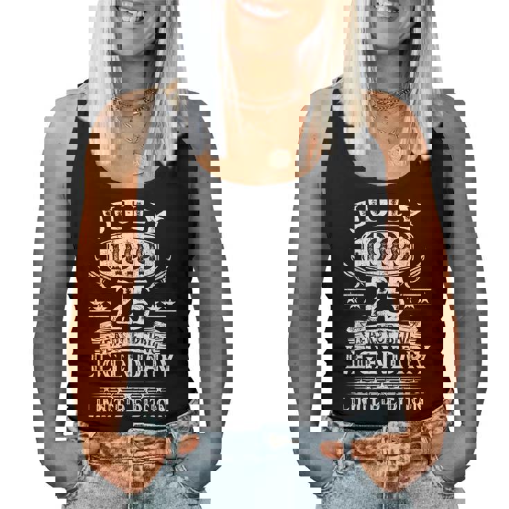 Regalo 25 Cumpleaños 25 Años Hombre Julio 1999 Camiseta sin mangas para mujer