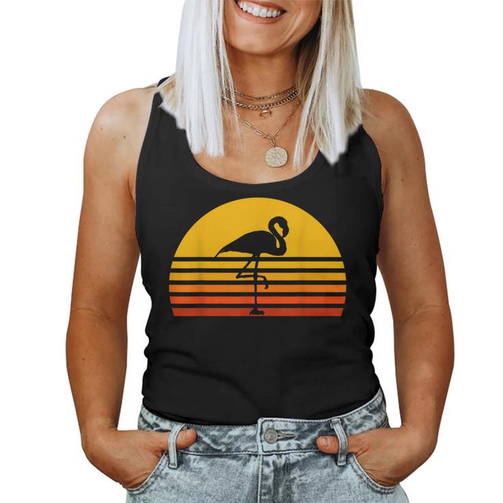 Retro Flamingointage Sunset Flamingo Tank Top Frauen