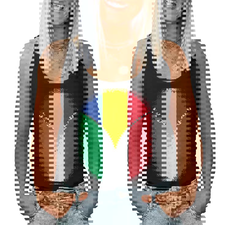 Romania Italia Bandiera Romania Italiano Cerniera Canotta da donna