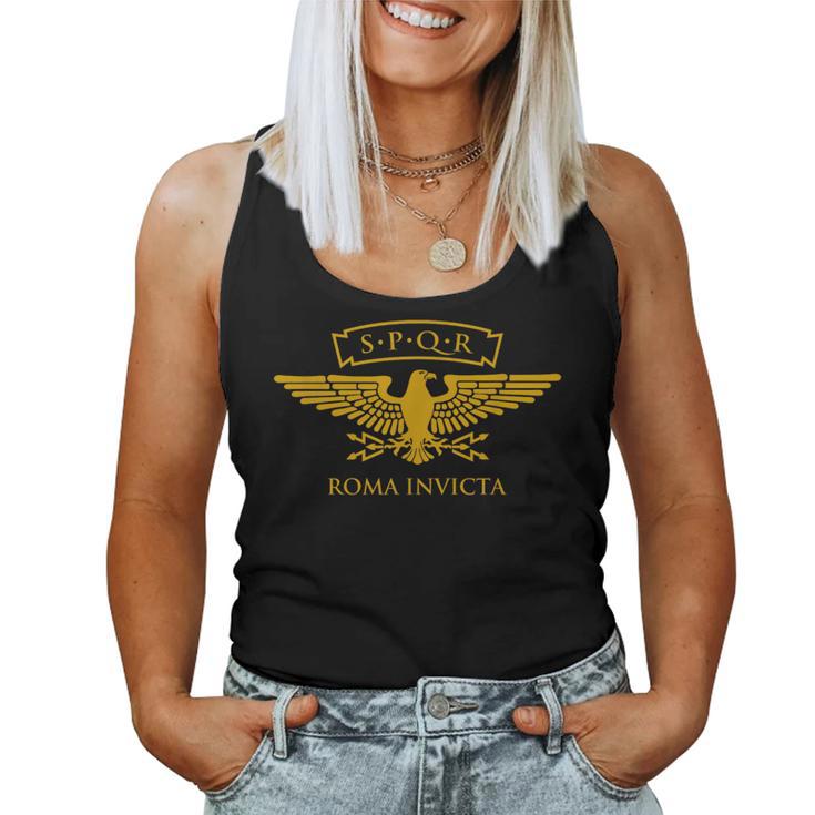 Spqr Águila Romana Roma Invicta Camiseta sin mangas para mujer