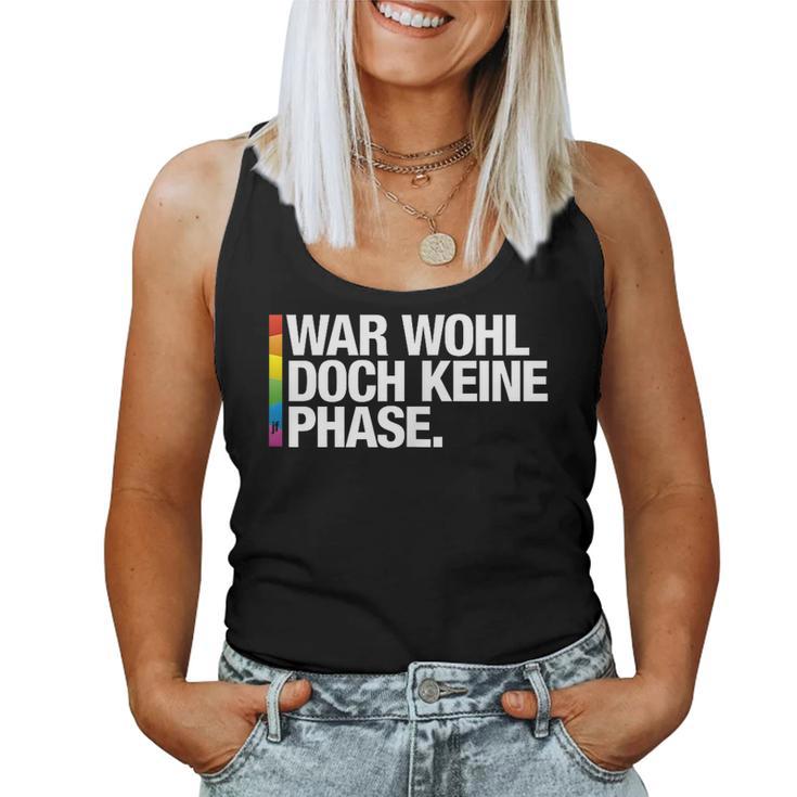 War Wohl Doch Keine Phase Pride Merch Csd Queer Rainbow Tank Top Frauen