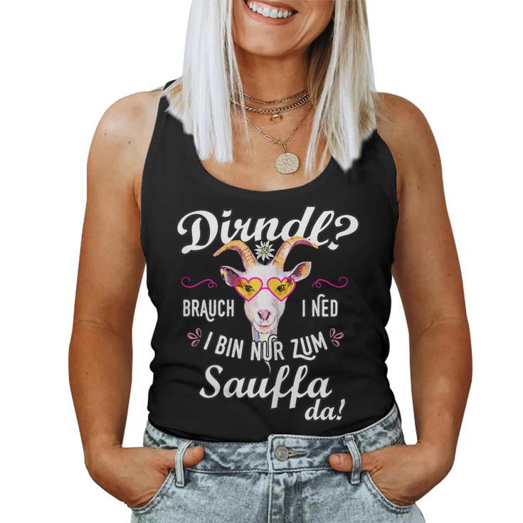 Women's Dirndl Brauch I Ned Bin Zum Saufen Da Trachten Women's Tank Top Frauen