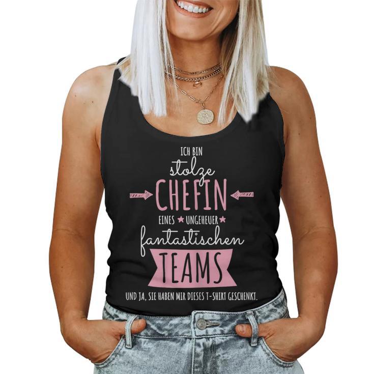 Women's Ich Bin Stolze Chefin Einer Unheuer Fantastischen Team Tank Top Frauen