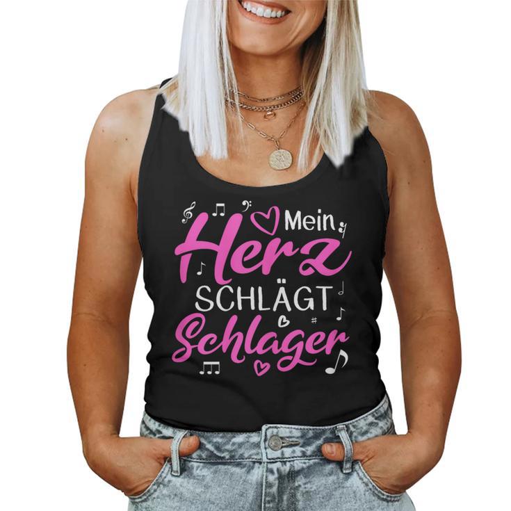 Women's Mein Herz Schlagermusik Bat Princess Tank Top Frauen