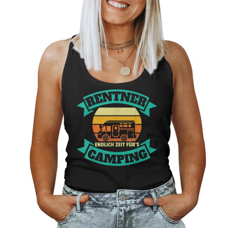 Women's Rentner Zeit Für Camping Ruhestand Pension Pension Tank Top Frauen