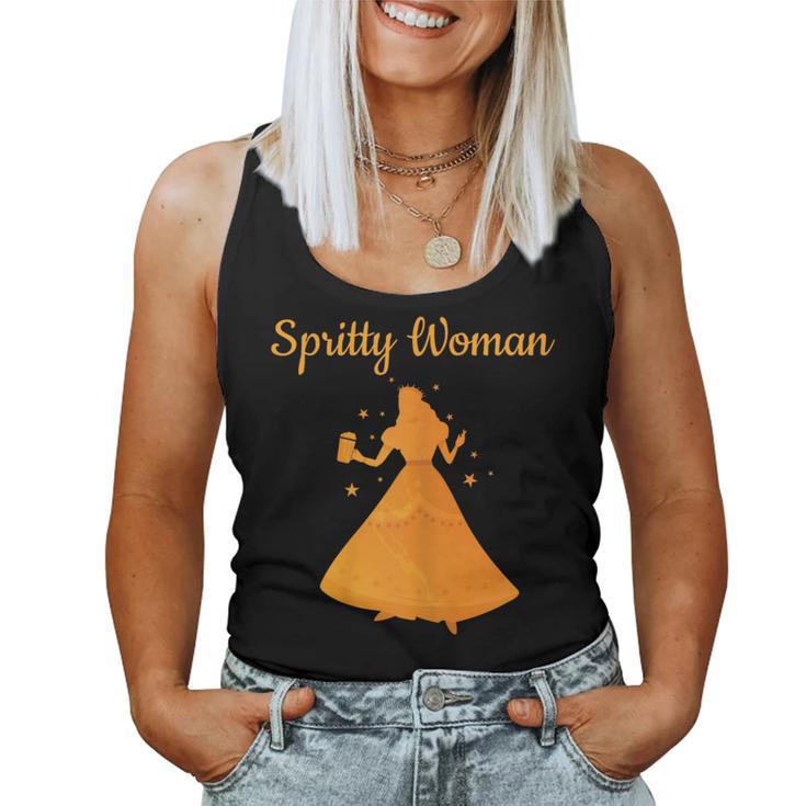 Women's Spritty Woman Beer Alcohol Saufen Trinkerin Malle Jga Saying Tank Top Frauen