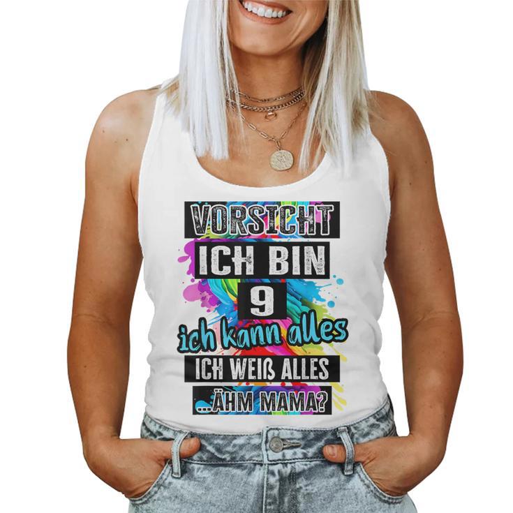 9Th Birthday Girl Boyorsicht Ich Bin 9 Jahre Tank Top Frauen