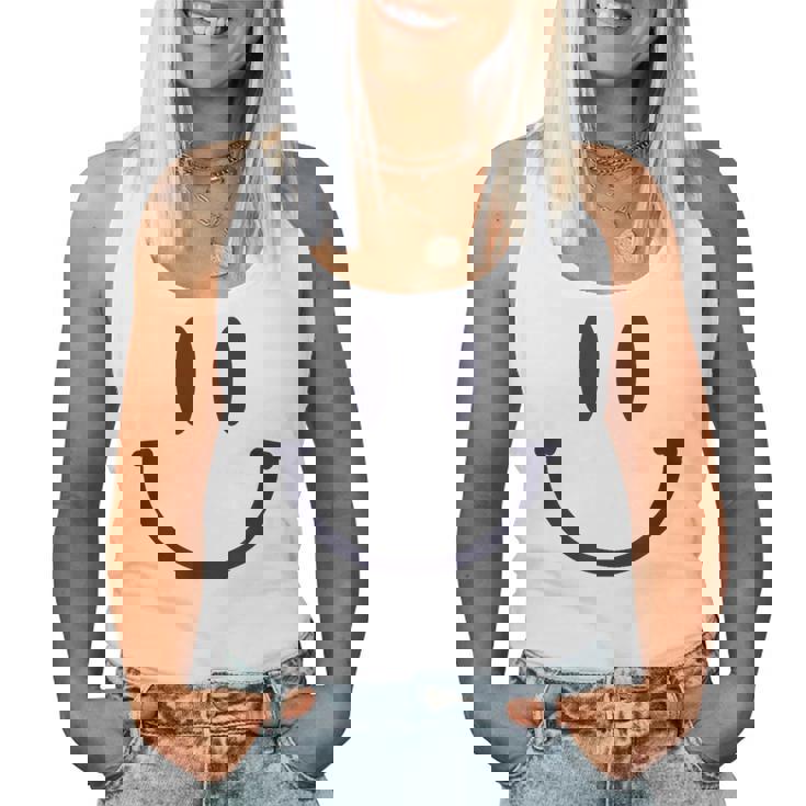 Cara Sonriente Emoticono Sonrisa Feliz Hombre Niños Camiseta sin mangas para mujer