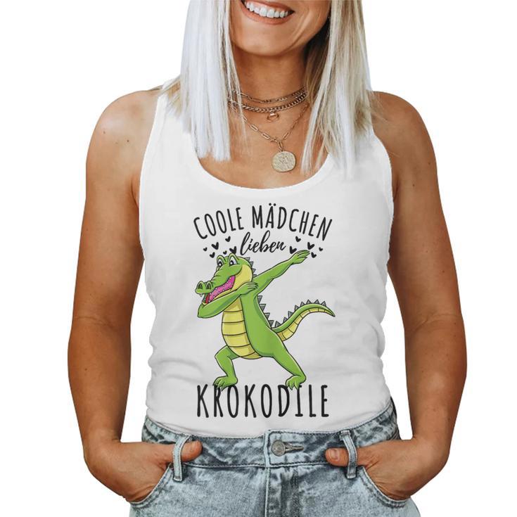 Coole Mädchen Lieben Krokodile Tank Top Frauen