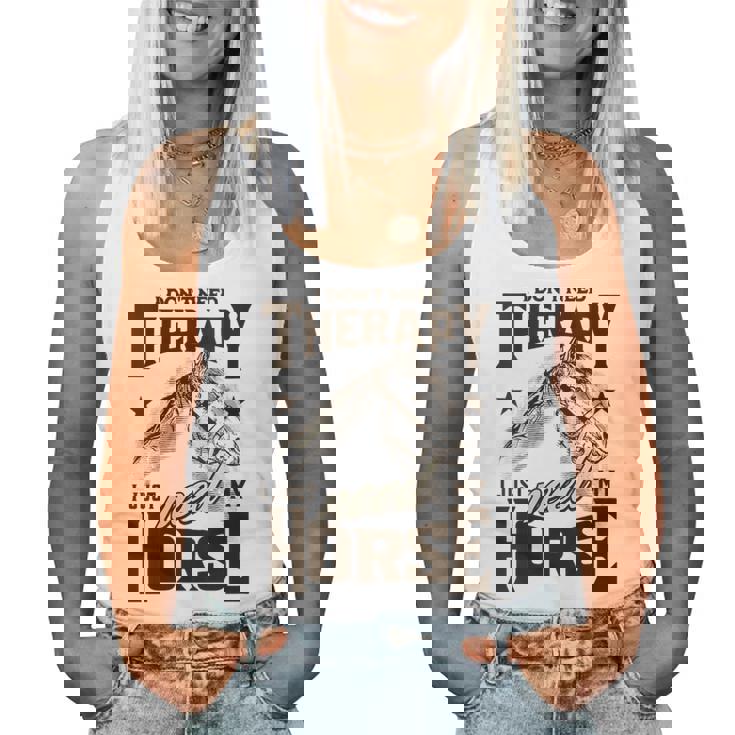 Divertido Diseño Para Amantes De Los Caballos I Just Need My Horse Equestrian Cuello Camiseta sin mangas para mujer