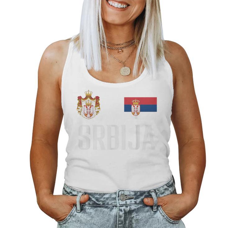 Serbia Flag Srbija Football Fan Women's Children's Red Tank Top Frauen