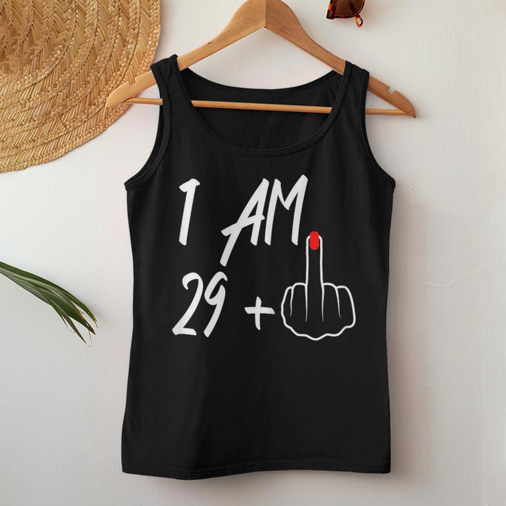 I Am 29 Plus 1 Middle Finger 30Th Birthday For Women Tank Top Frauen Lustige Geschenke