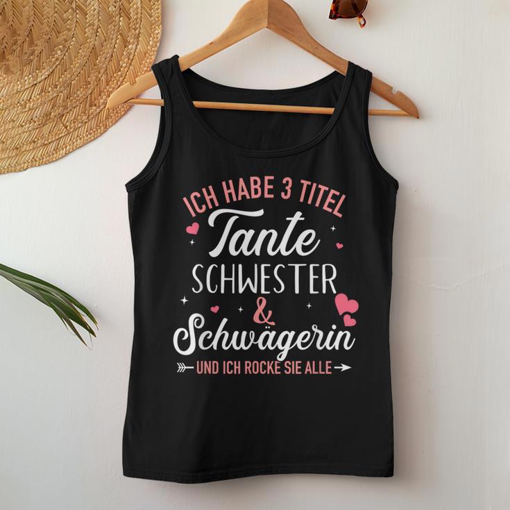 3 Title Aunt Sister And Sister Law And Rock All Tank Top Frauen Lustige Geschenke