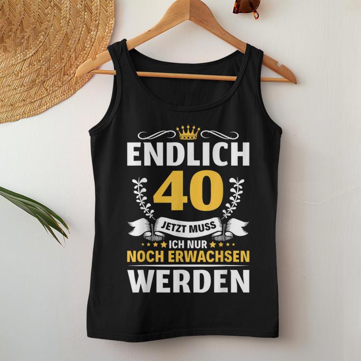 40 Jahre Mann Woman 40Th Birthday Finally 40 S Tank Top Frauen Lustige Geschenke