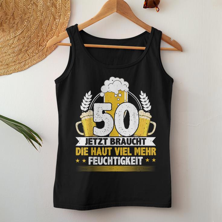 50Th Birthday Beer Slogan Tank Top Frauen Lustige Geschenke