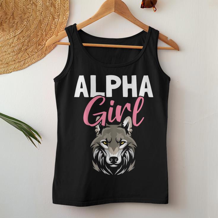 Alpha Girl Female Alpha Wolf Tank Top Frauen Lustige Geschenke