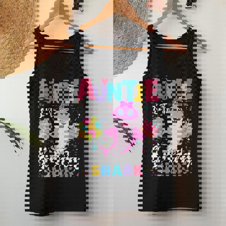 Auntie Of The Shark Birthday Matching Family Aunt Women Tank Top Unique Gifts