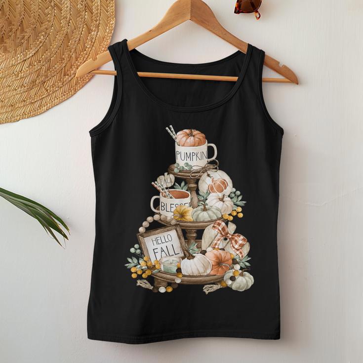 Autumn Pumpkin Motif For Christians & Gardener With Pumpkin Tank Top Frauen Lustige Geschenke