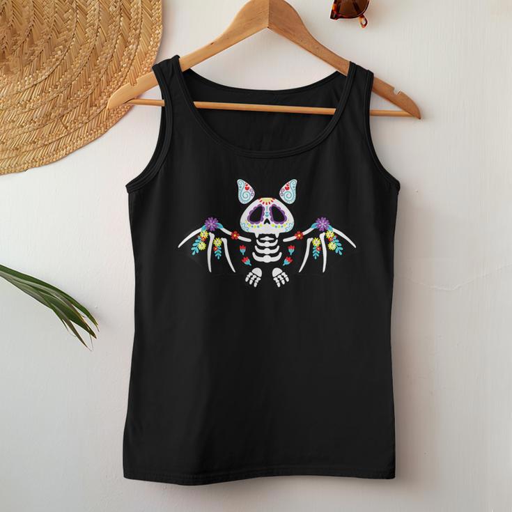 Bat Día De Los Muertos Mexican Holiday Bat Lover S Tank Top Frauen Lustige Geschenke