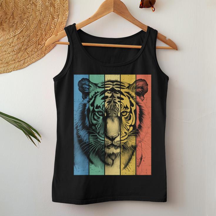 Bengal Tiger Portraitintage Style Dog Mum Dad Tank Top Frauen Lustige Geschenke