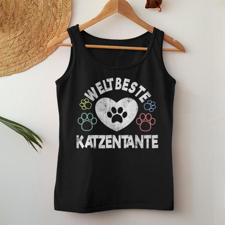 Best Cats Aunt Cat Aunt Cat Owner Cat Tank Top Frauen Lustige Geschenke