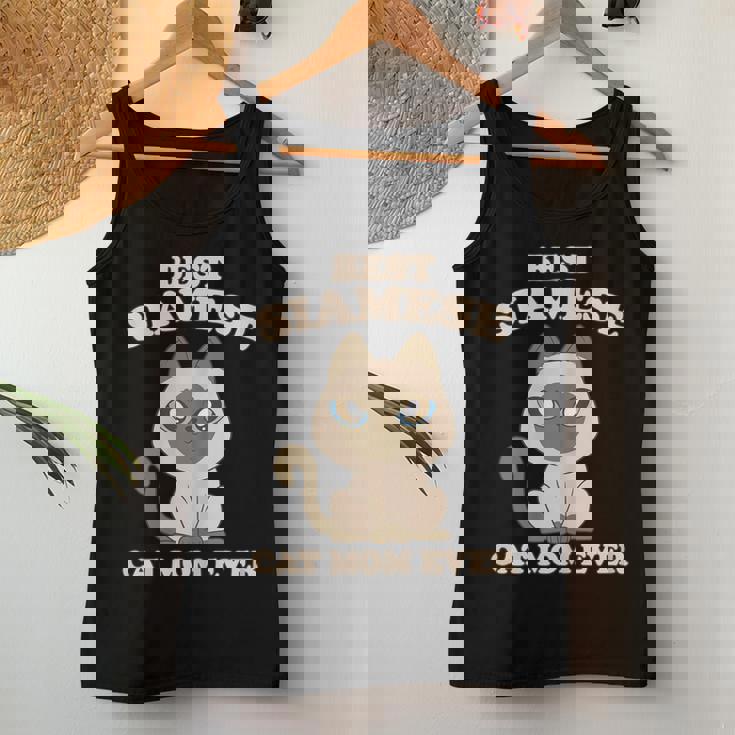 Best Siamese Cat Mom Ever Mama Gatos Madre Gato Siamese Camiseta sin mangas para mujer Regalos divertidos