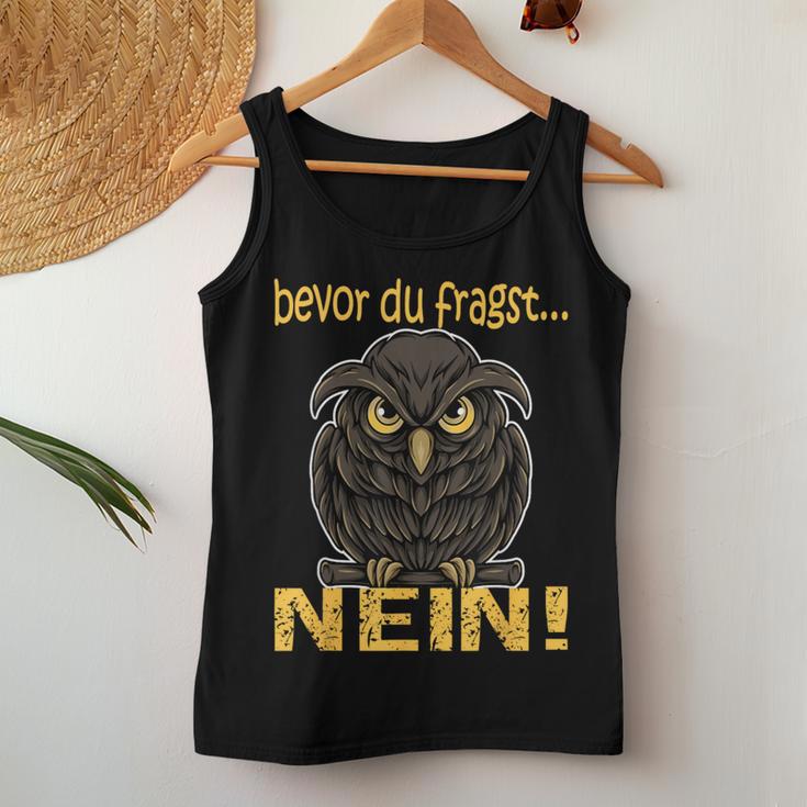 Bevor Du Fragst Nein Women's Children's Owl Tank Top Frauen Lustige Geschenke