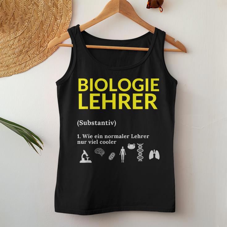 Biologiehrer Biology Teacher Saying School Tank Top Frauen Lustige Geschenke