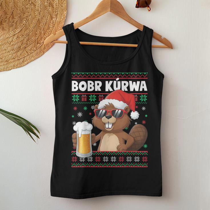 Bob Kurwa X Xmas Beer Flannelette Christmas Beer Tank Top Frauen Lustige Geschenke