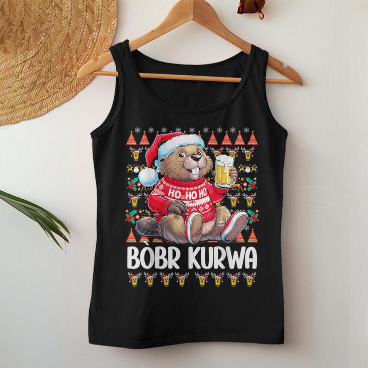 Bòbr Kurwa Christmas Jumper Polish Beer Bober Xmas Kurwa Tank Top Frauen Lustige Geschenke