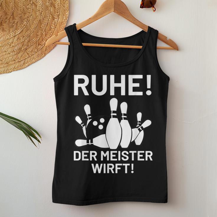 Bowling Bowler Peace Der Meister Wirft Tank Top Frauen Lustige Geschenke