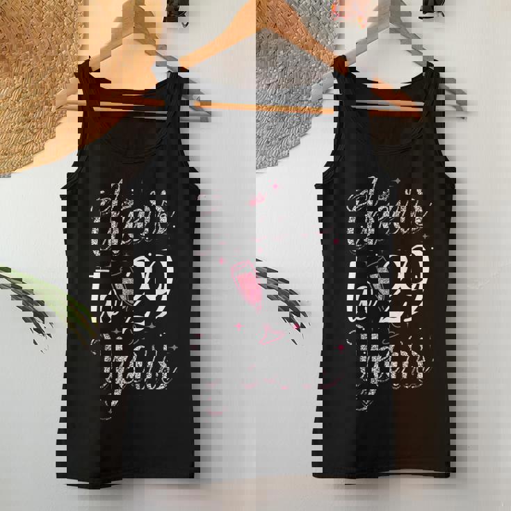 Cheers To 29 Years Donne 29 ° Compleanno Canotta da donna Regalos divertidos