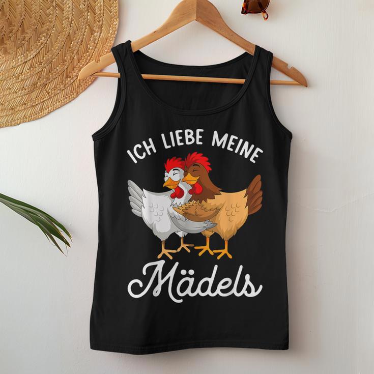 Chicken Ich Liebe Meine Mädels Tank Top Frauen Lustige Geschenke