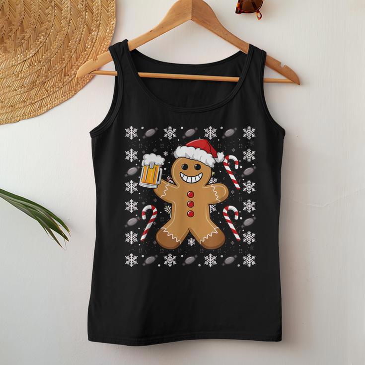 Christmas Christmas Santa Biscuit Beer Tank Top Frauen Lustige Geschenke