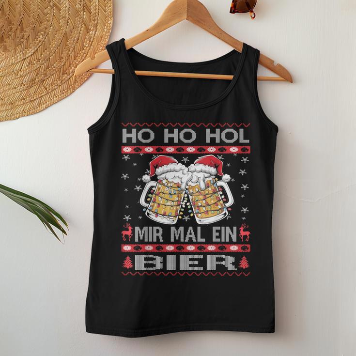 Christmas Women's Ho Ho Hol Mir Mal Ein Bier Xmas Tank Top Frauen Lustige Geschenke