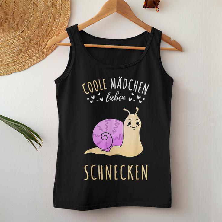 Coole Mädchen Lieben Schnecken Geschenk Tank Top Frauen Lustige Geschenke