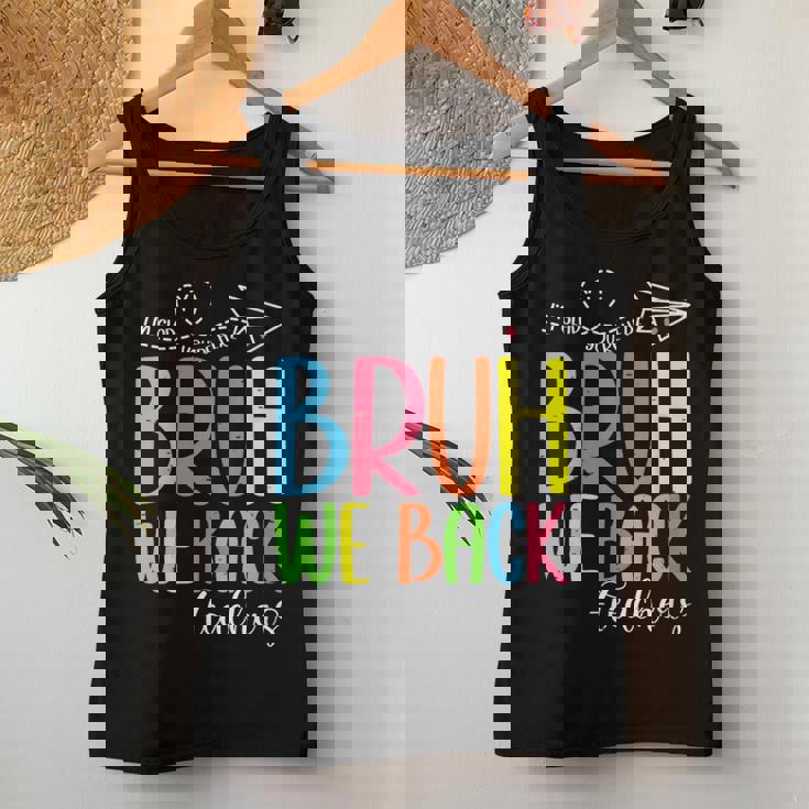 Cute Back To School Teachers Bruh We Back Teachers Women Tank Top Personalized Gifts