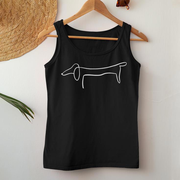 Dachshund Single Line Dog Owner Mummy Tank Top Frauen Lustige Geschenke