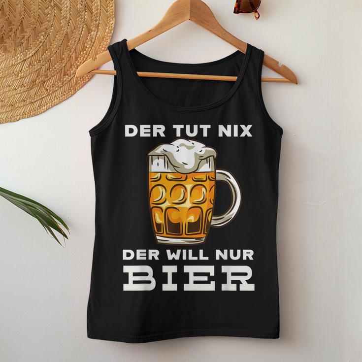 Der Tut Nix Der Will Nur Bier Beer Party Slogan Tank Top Frauen Lustige Geschenke